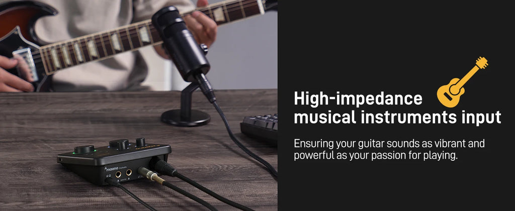 MAONO USB Audio Interface for PC,XLR Input 24-bit/192kHz Routing Software LOOPBACK ASIO for Recording Music,Guitar,DAW PS22 Lite