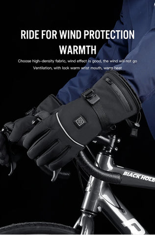 Skiing Heated Glove Rechargeable 5000Mah New Ski Electric Heated Gloves Winter Warm Moto Heated Gloves Warm Waterproof