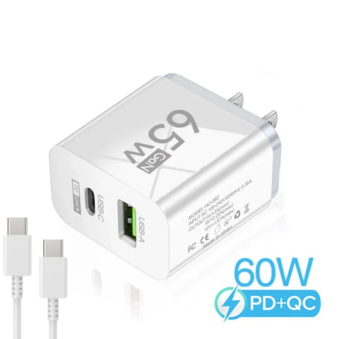 PD 65W Fast Charge Charger USB Type C GaN Phone Adapter For Oneplus iPhone 14 Pro Mix Xiaomi Huawei High Speed Charging Charger