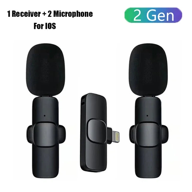 Wireless Microphones for Android Iphone Type C IOS Mini Microphone Lavalier Lapel Mic with Clip for Video Recording  Mini Mic