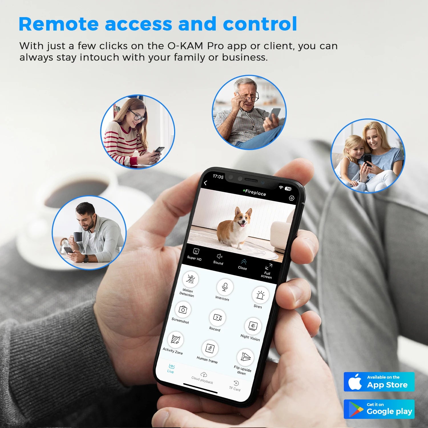 5MP HD Wifi Security Camera Mini Indoor Home Surveillance Camera Night Vision Two Ways Audio Human Detection O-KAM APP 5G IP CAM