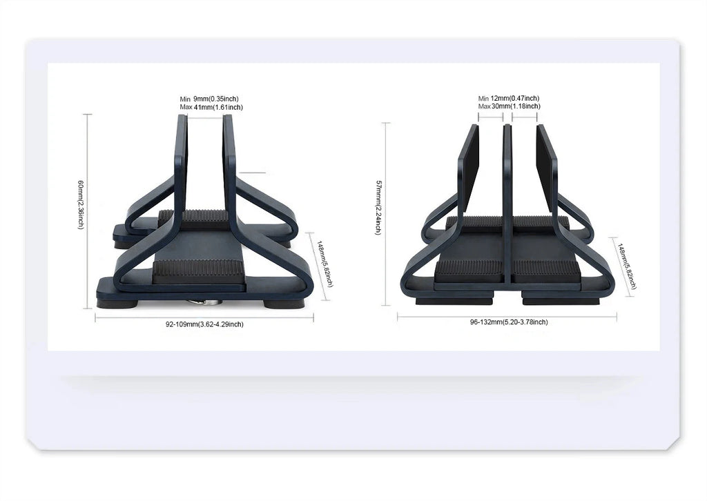 Vertical Laptop Stand Tool-Free Adjustable Aluminum Laptop Stand Holder Vertical Width From 0.35"-1.6" Support Almost All Laptop