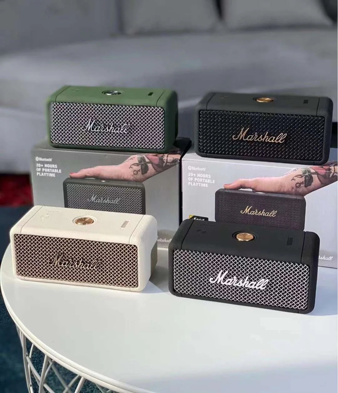 MARSHALL  EMBERTON Wireless Bluetooth Speaker Waterproof Powerful Stereo Bass Sound Outdoor Subwoofer Portable Speakers