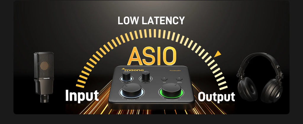 MAONO USB Audio Interface for PC,XLR Input 24-bit/192kHz Routing Software LOOPBACK ASIO for Recording Music,Guitar,DAW PS22 Lite
