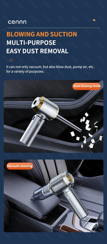 CENRR Cordless Car Vacuum Cleaner, Strong Suction