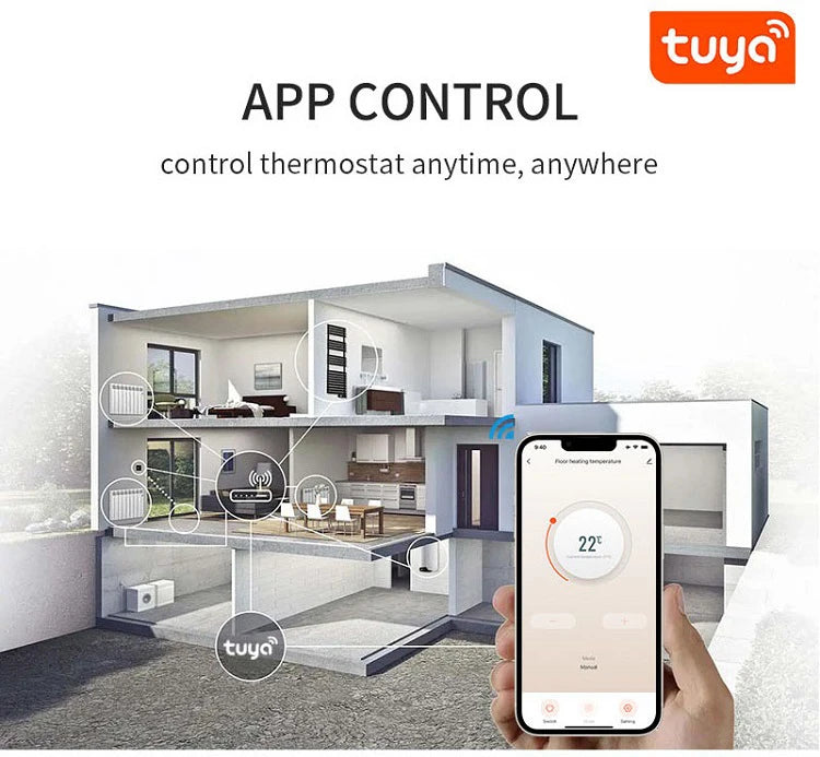Tuya Smart Floor Heating Wifi Thermostat For Water Room Temperature Remote Controller Google Home\Aleax