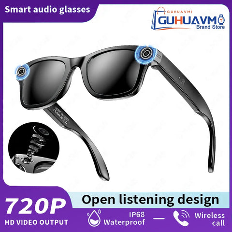 AI Smart Glasses with 8MP Camera Video Recording 100+ Languages Translation Sunglasses Bluetooth Call Music Play Men Women 2025