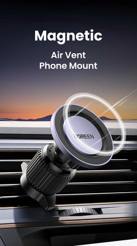 UGREEN Magnetic Car Phone Holder – Air Vent Mount for MagSafe iPhone & Samsung