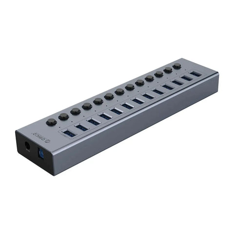 ORICO Powered USB Hub Splitter Socket with Multi USB 3.0 Port Slot Plug On-Off Key Switch Dock Power Strip Adapter for PC Laptop