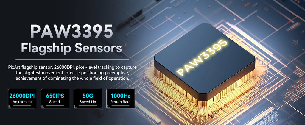 ATTACK SHARK X3 Lightweight Wireless Gaming Mouse, 49g Tri-Mode,PAW3395 26K DPI Sensor, 200h Battery Life,5 Programmable Buttons