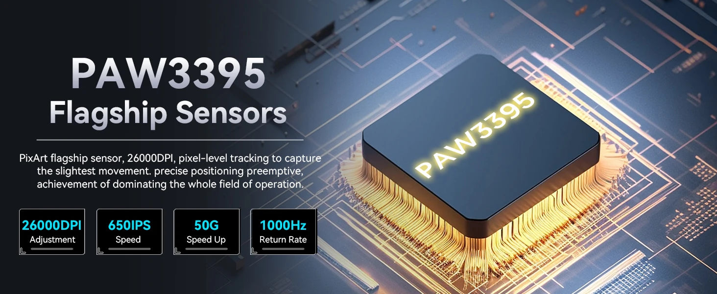 ATTACK SHARK X3 Lightweight Wireless Gaming Mouse, 49g Tri-Mode,PAW3395 26K DPI Sensor, 200h Battery Life,5 Programmable Buttons