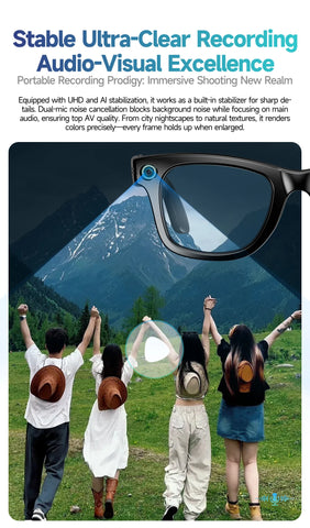 AI Smart Glasses with 8MP Camera Video Recording 100+ Languages Translation Sunglasses Bluetooth Call Music Play Men Women 2025