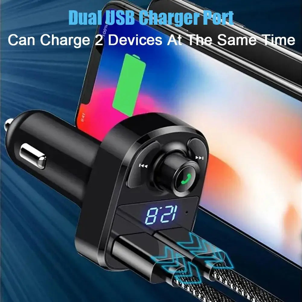 Car Charger FM Transmitter Bluetooth Audio Dual USB Car MP3 Player autoradio Handsfree Charger 3.1A Car Accessories
