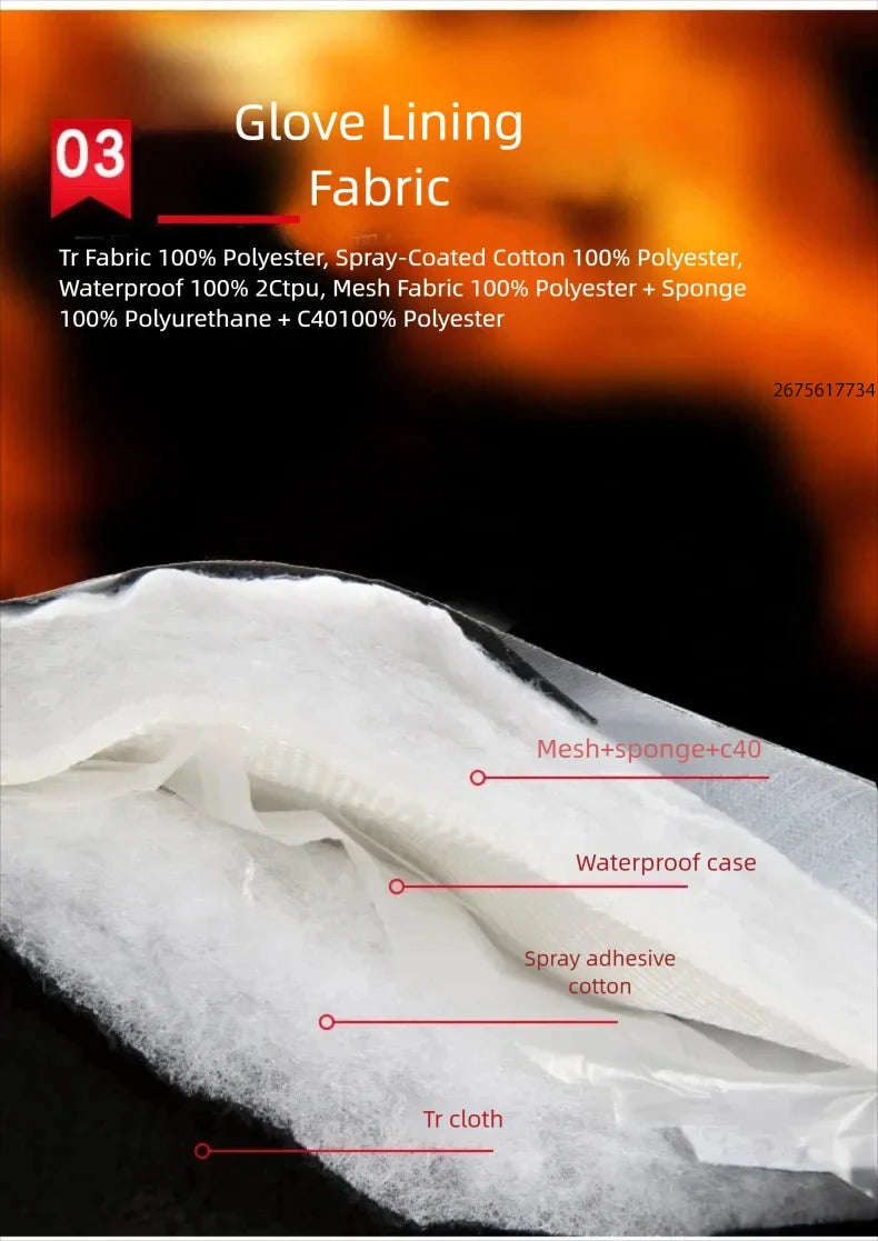 Skiing Heated Glove Rechargeable 5000Mah New Ski Electric Heated Gloves Winter Warm Moto Heated Gloves Warm Waterproof