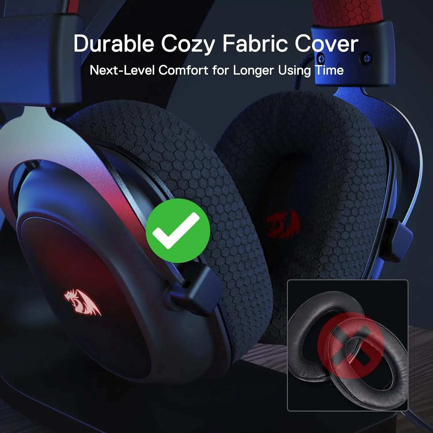 Redragon H510 PRO Zeus-X RGB Wireless Gaming Headset 7.1 Surround Sound 53MM Audio Drivers  Multi Platforms Headphone