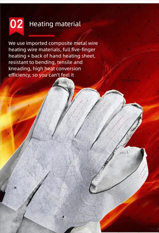 Skiing Heated Glove Rechargeable 5000Mah New Ski Electric Heated Gloves Winter Warm Moto Heated Gloves Warm Waterproof