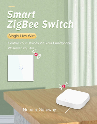 BSEED Zigbee 1/2/3Gang Wall Touch Switches Tuya Smart Life Alexa Control Plus EU Wall Socket USB Type-c Ports No Neutral Version