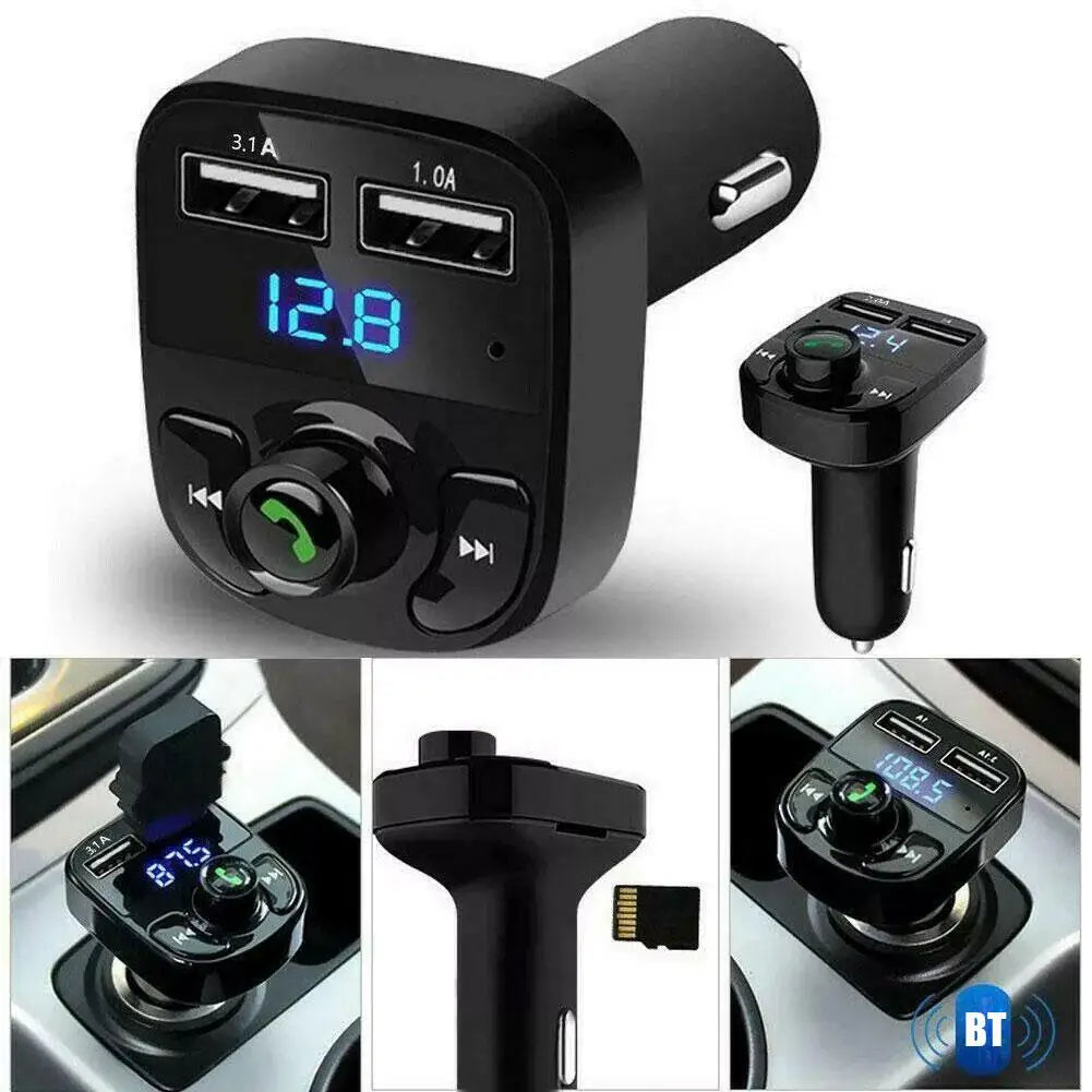 Car Charger FM Transmitter Bluetooth Audio Dual USB Car MP3 Player autoradio Handsfree Charger 3.1A Car Accessories