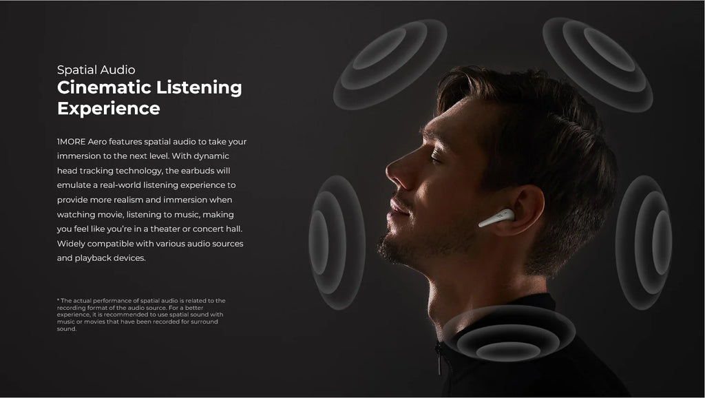 1MORE Aero Ear buds Noise Cancellation Bluetooth 5.2 flash-sale  Clear Calls 28h Playtime  Wireless Charging headset  electronic