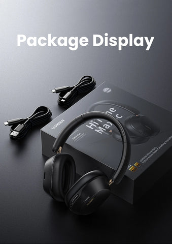 UGREEN Max5c Wireless Bluetooth Headphones ANC 43dB Active Noise Cancellation Hi-Res LDAC 75H Spatial Audio Earphones Headset
