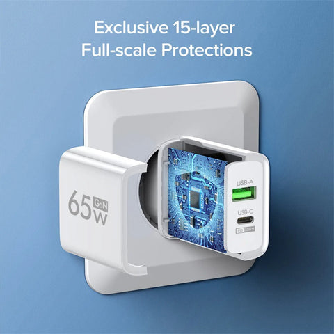 PD 65W Fast Charge Charger USB Type C GaN Phone Adapter For Oneplus iPhone 14 Pro Mix Xiaomi Huawei High Speed Charging Charger