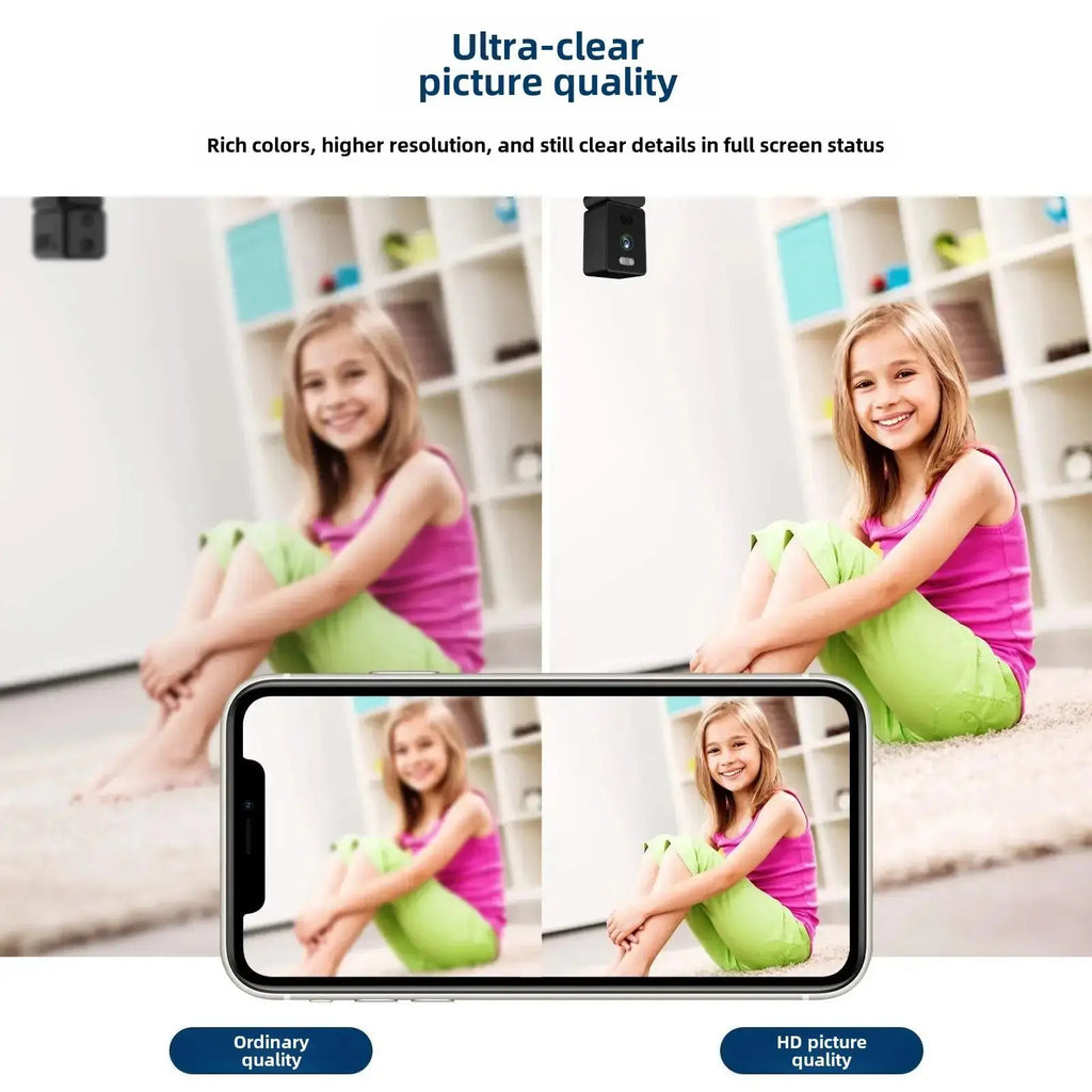 1080P HD WiFi Window Camera Glass Mount Security Camera Color Night Vision AI Motion Detection Two way Audio Cam