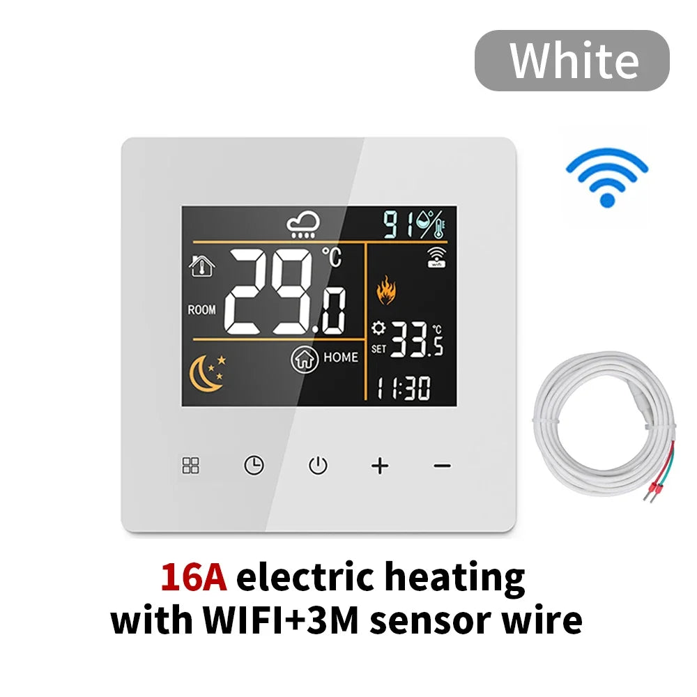Tuya Smart WiFi Thermostat 3/16/25A Electric Gas Boiler Water Heating Temperature Controller Home Intelligent Heating Accessory
