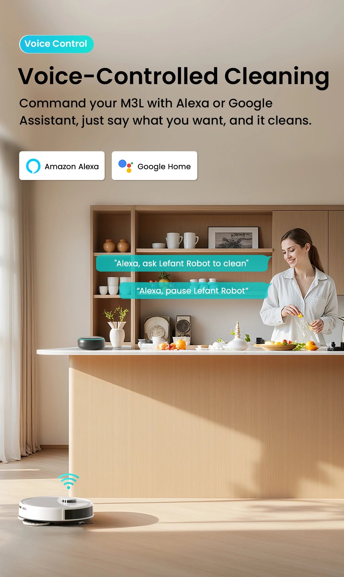 LEFANT M3L Robot Vacuum Cleaner, All-in-one Base Station,12000 Pa Suction 220 min Battery, DToF Navigation, Double Rotary Cloth