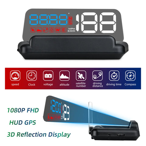 C500 OBD2 T900 GPS HUD Windshield Speedometer