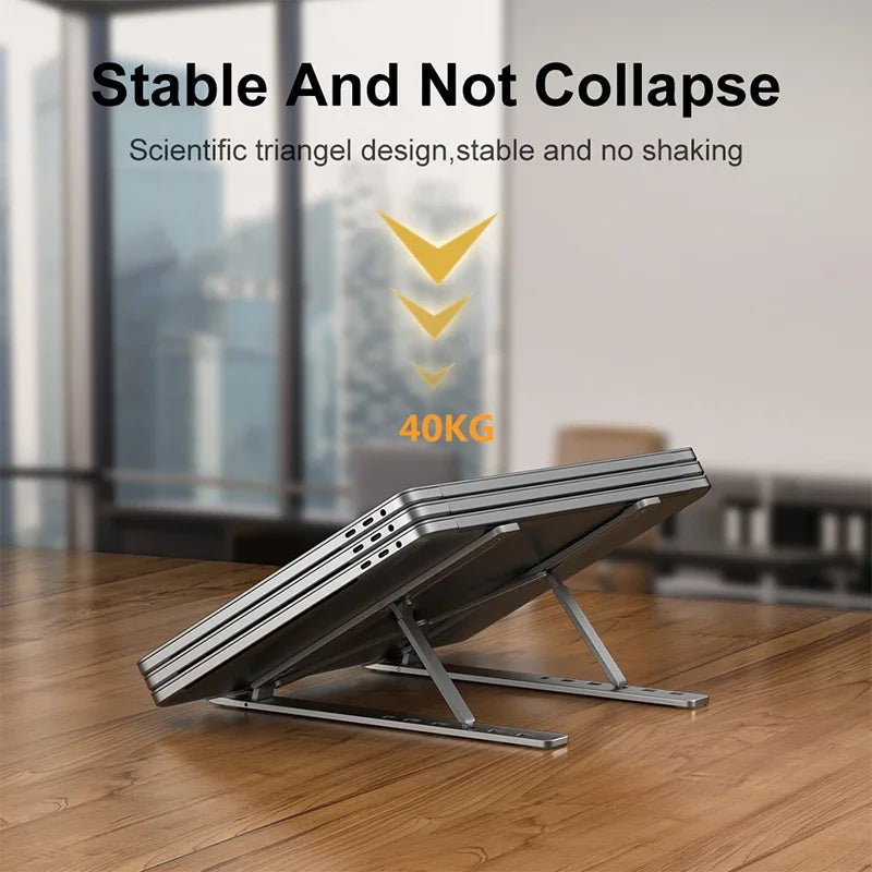 Aluminum Alloy Laptop Holder Stand Adjustable Foldable Portable for Notebook Computer Bracket Lifting  Non-slip Holder
