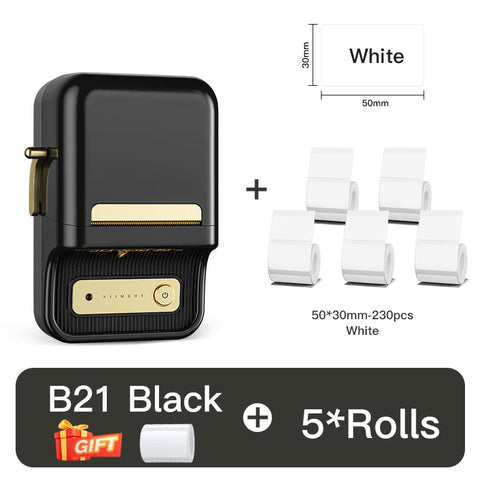 NiiMbot B21 Mini Thermal Printer Wireless Barcode Label Maker Bluetooth Portable Adhesive Label Printers for Office Commercial