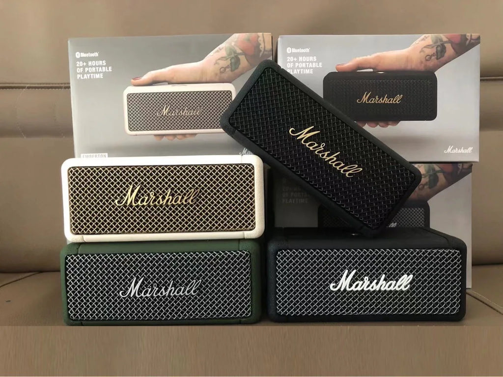 MARSHALL  EMBERTON Wireless Bluetooth Speaker Waterproof Powerful Stereo Bass Sound Outdoor Subwoofer Portable Speakers