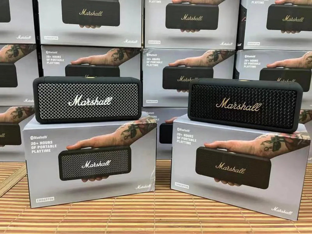 MARSHALL  EMBERTON Wireless Bluetooth Speaker Waterproof Powerful Stereo Bass Sound Outdoor Subwoofer Portable Speakers