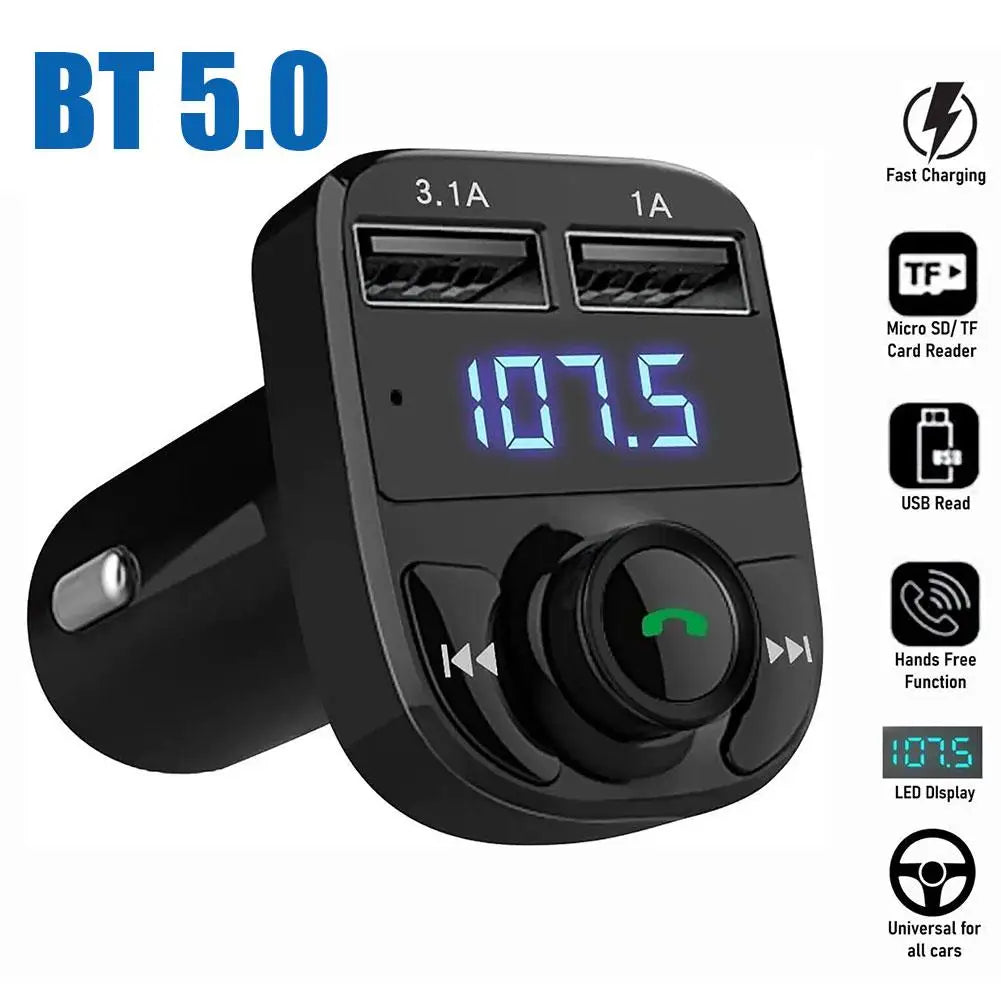 Car Charger FM Transmitter Bluetooth Audio Dual USB Car MP3 Player autoradio Handsfree Charger 3.1A Car Accessories