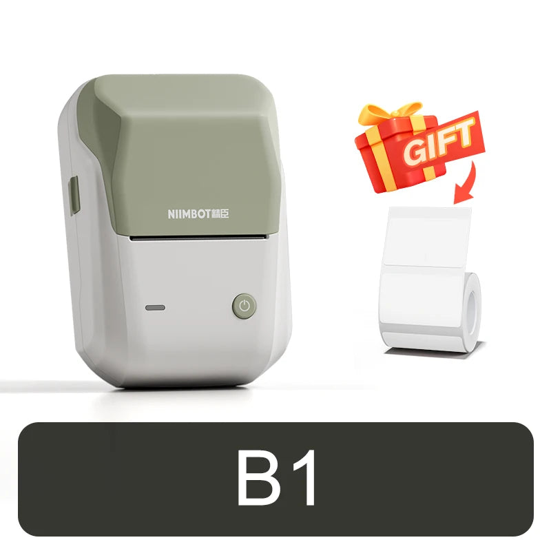 NiiMbot B21 Mini Thermal Printer Wireless Barcode Label Maker Bluetooth Portable Adhesive Label Printers for Office Commercial