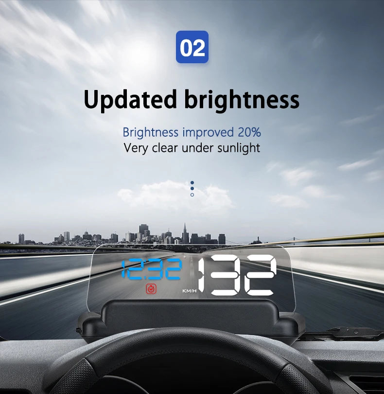 C500 OBD2 T900 GPS HUD Car Head-Up Display OBD Windshield Projector Speedometer Digital Auto Accessories Automotive Electronics