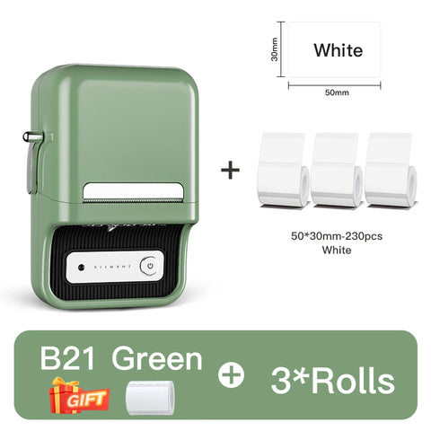 NiiMbot B21 Mini Thermal Printer Wireless Barcode Label Maker Bluetooth Portable Adhesive Label Printers for Office Commercial