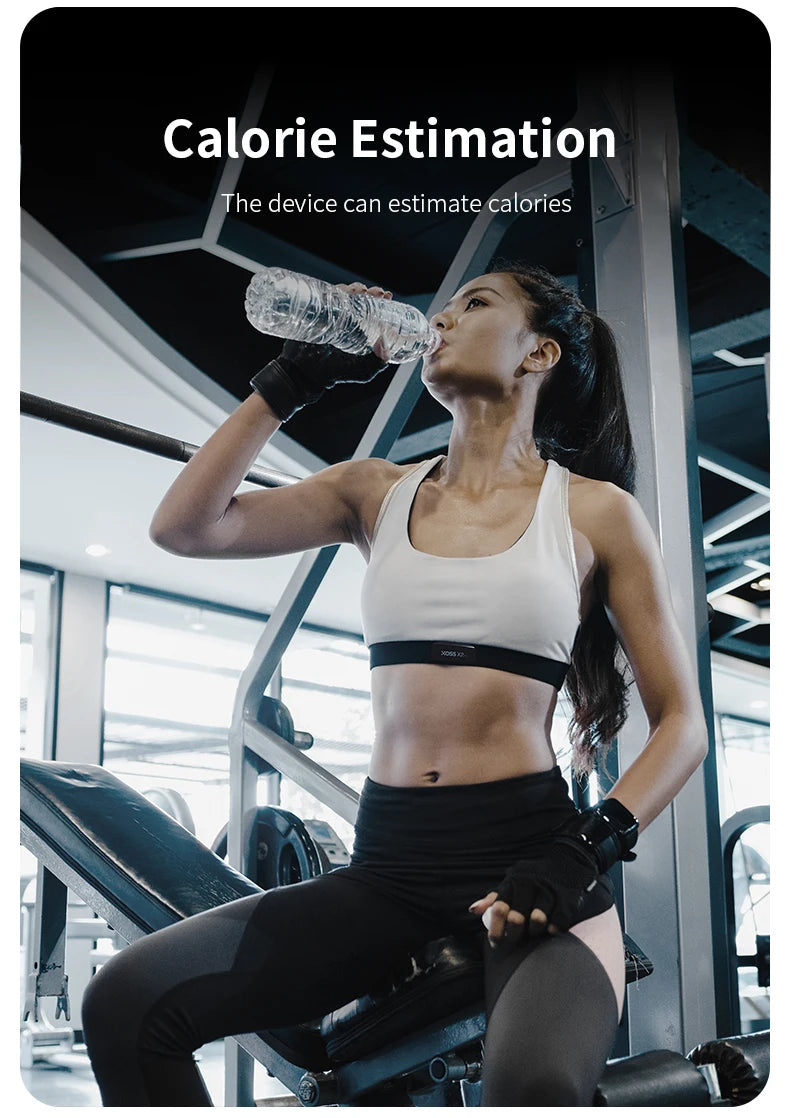 XOSS X2 Pro Heart Rate Monitor Sensor Rechargeable Battery Charger Stores Of Data For Swimming Sailboat Fitness Running Cycling