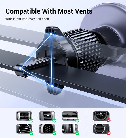 UGREEN Magnetic Car Phone Holder – Air Vent Mount for MagSafe iPhone & Samsung