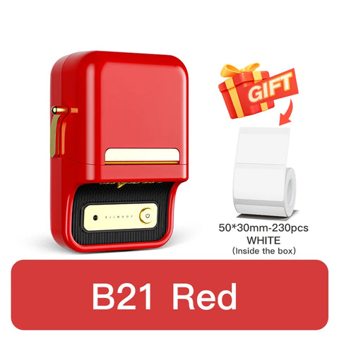 NiiMbot B21 Mini Thermal Printer Wireless Barcode Label Maker Bluetooth Portable Adhesive Label Printers for Office Commercial